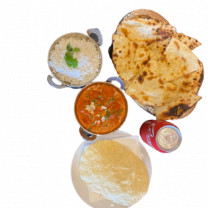 Punjabi House Deal (1 Plain Naan + 1 Curry + 1 Rice + 1 Can + 1  Gulab Jamun)